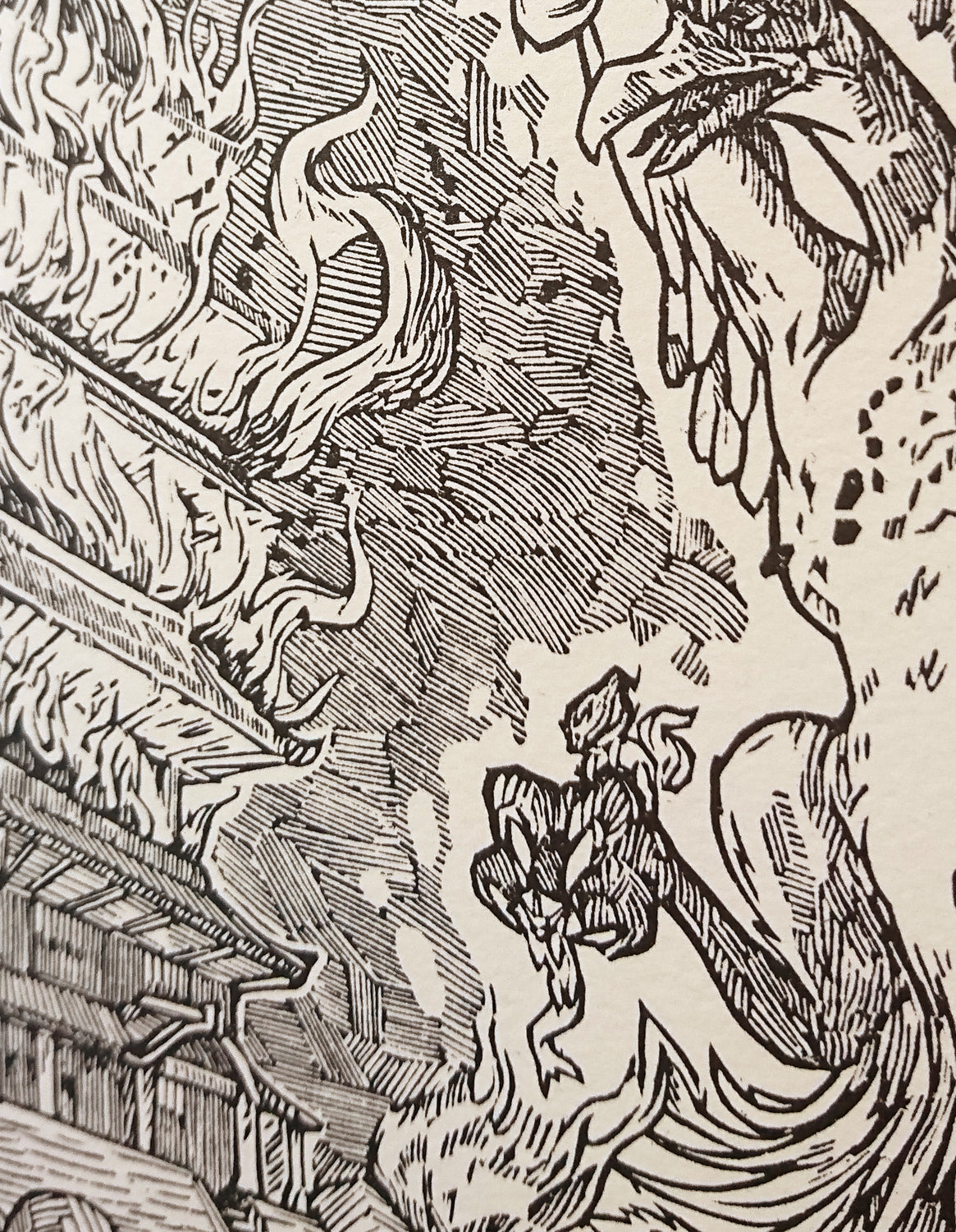 HO-OH - Handmade woodblock print - 28x22 cm
