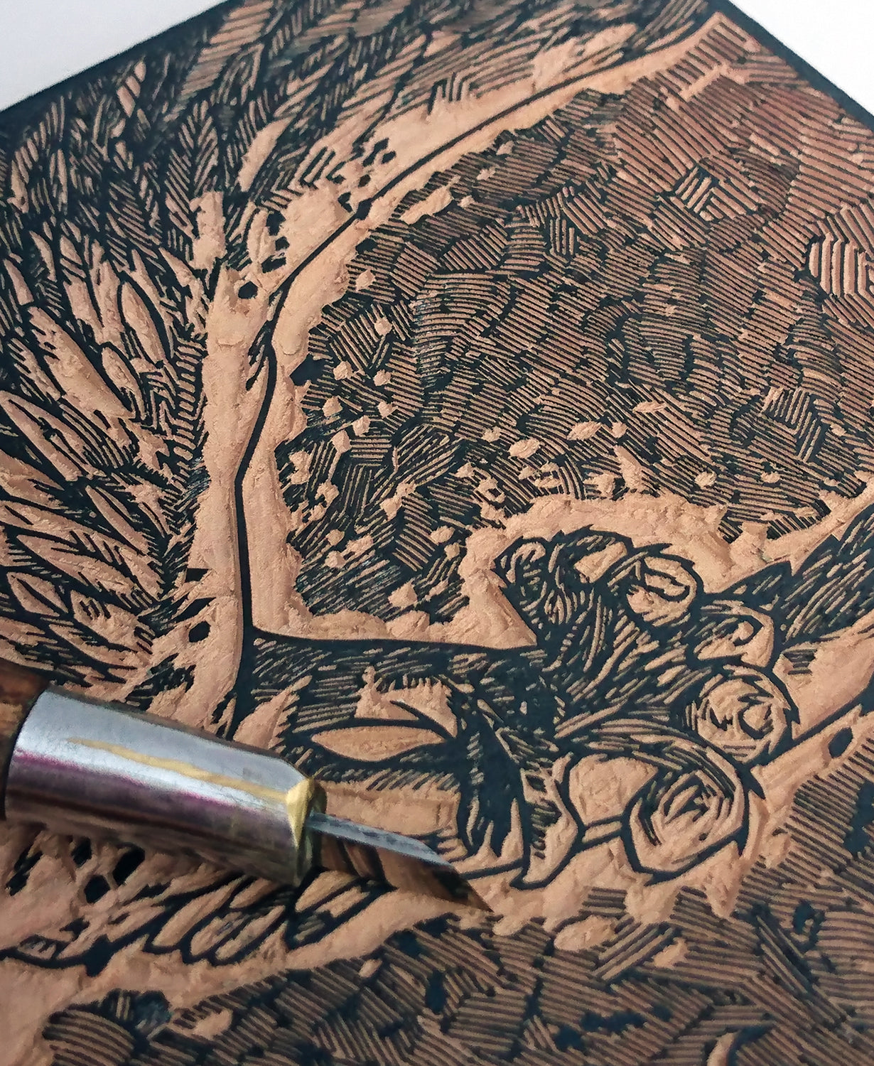 HO-OH - Handmade woodblock print - 28x22 cm