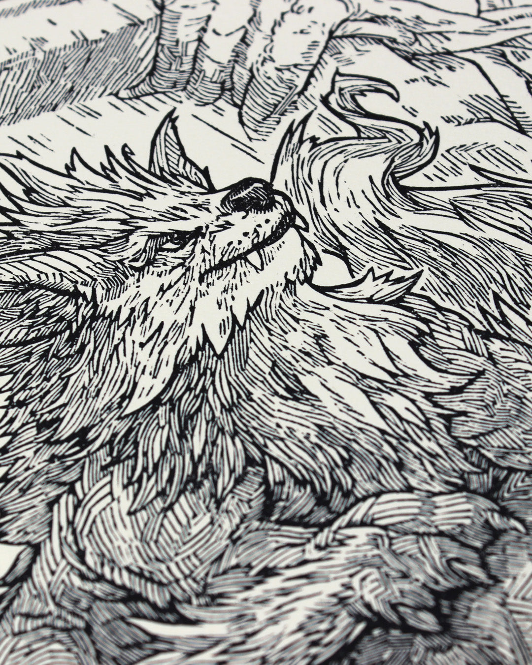 ARCANIN - Handmade woodblock print - 28x22cm