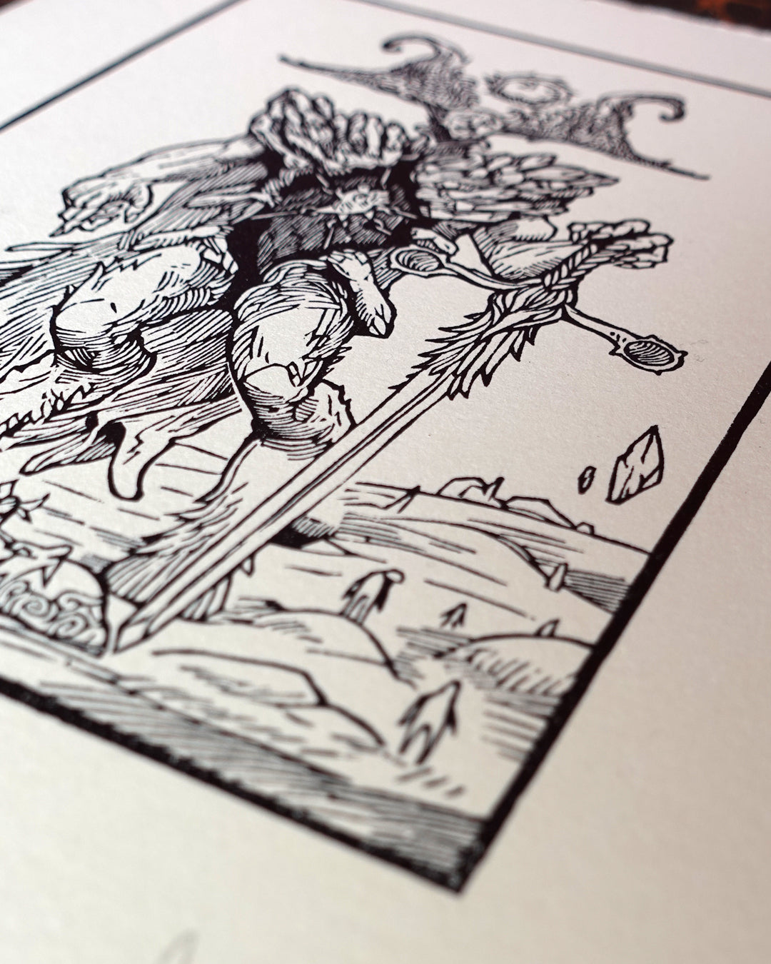 ZEPAR - Handmade woodblock print - 22x16cm
