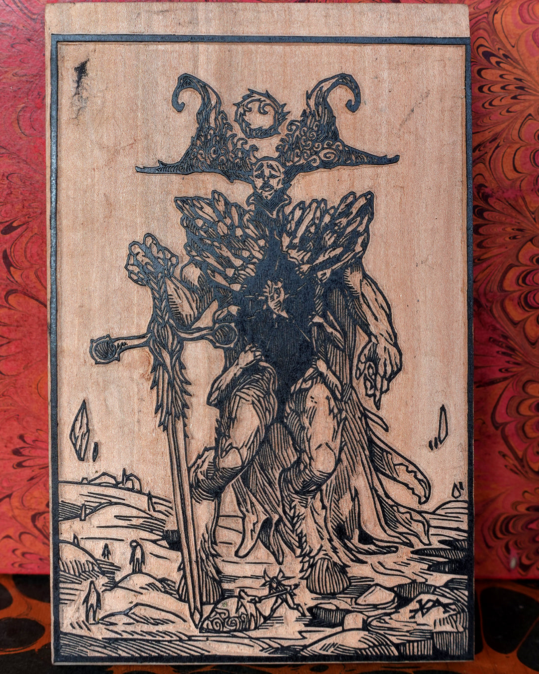 ZEPAR - Handmade woodblock print - 22x16cm