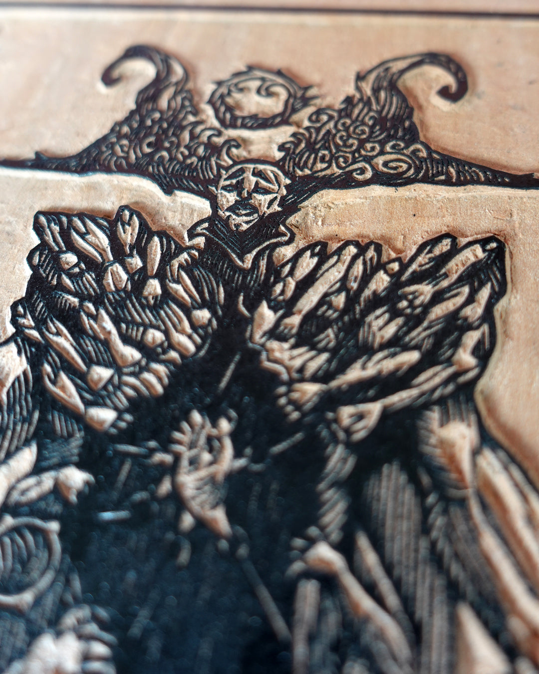 ZEPAR - Handmade woodblock print - 22x16cm