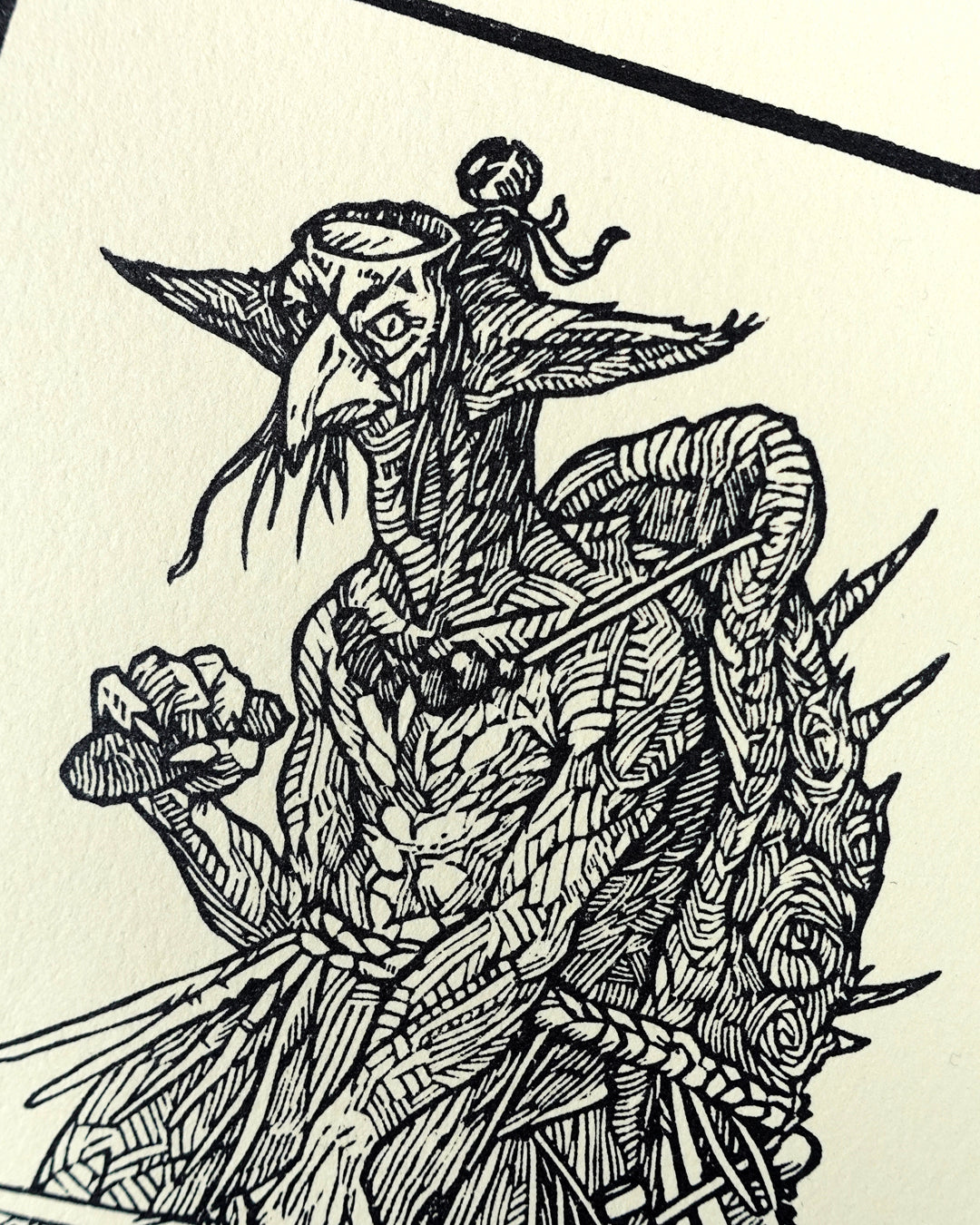 THE KAPPA - Handmade woodblock print - 22x17cm