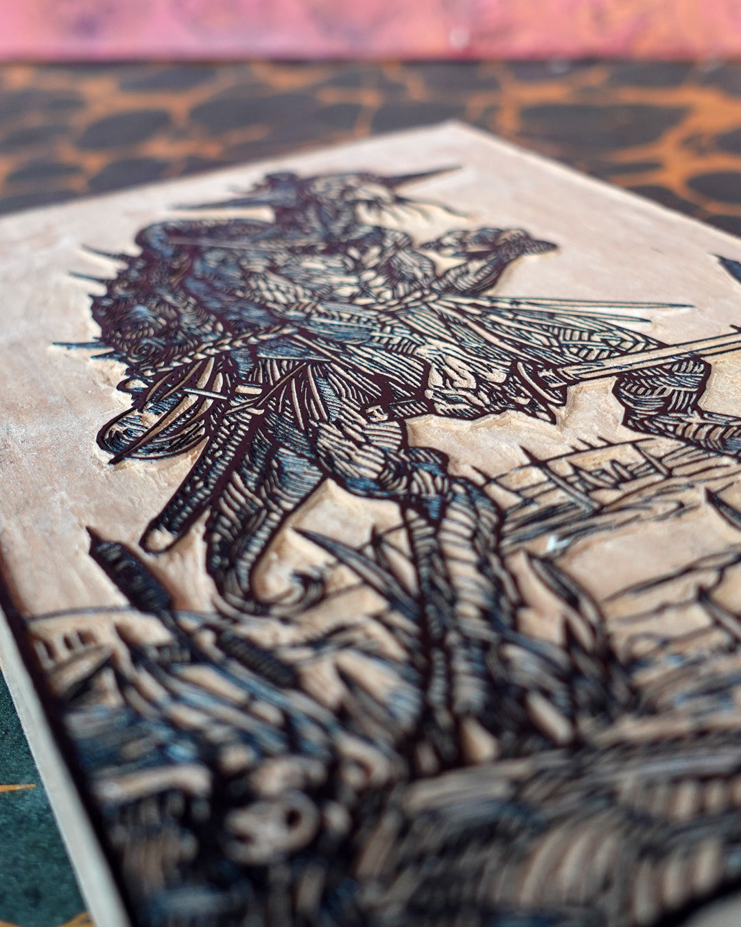 THE KAPPA - Handmade woodblock print - 22x17cm