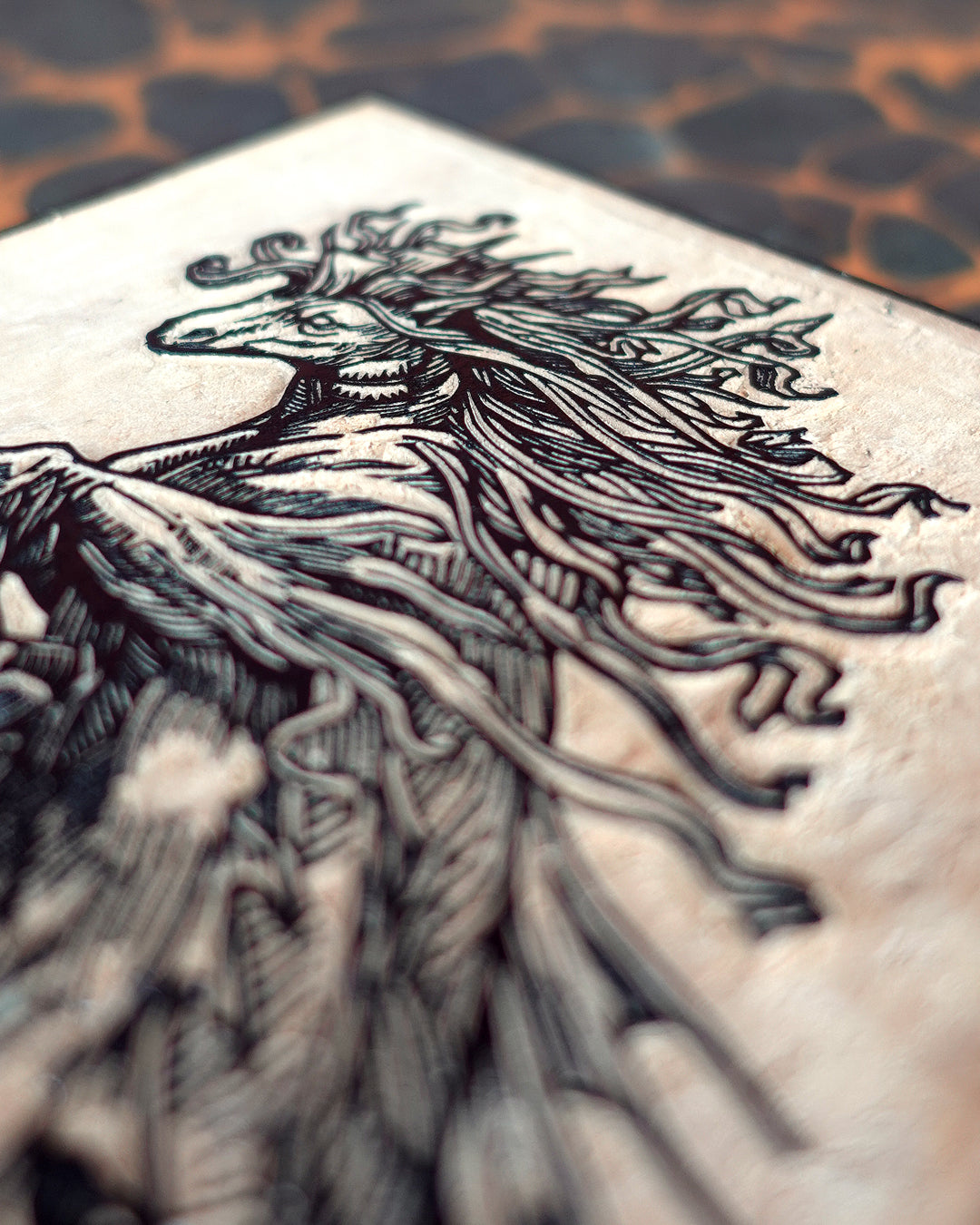THE KELPIE - Handmade woodblock print - 22x16cm