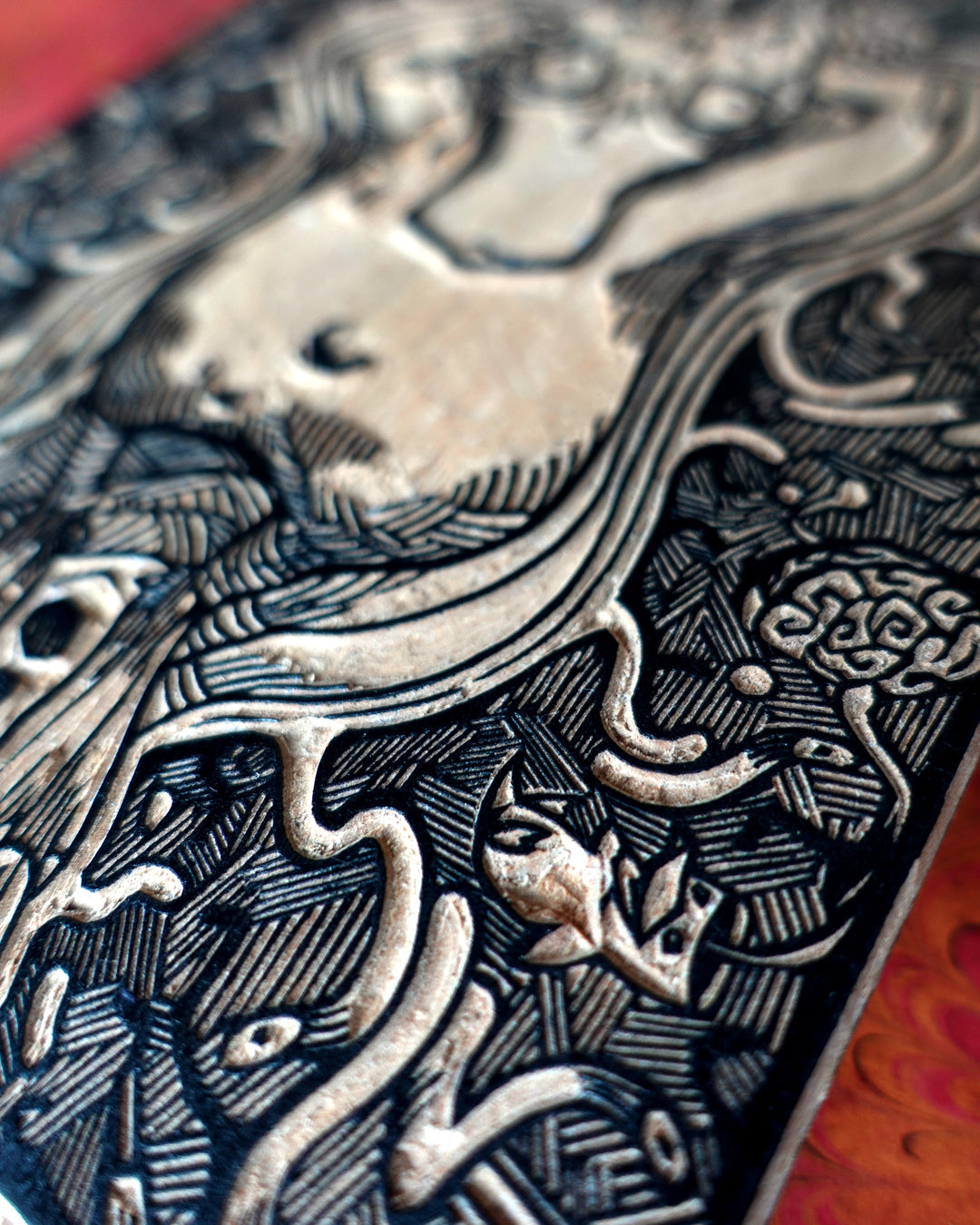 PSYDUCK - Handmade woodblock print - 22x16cm