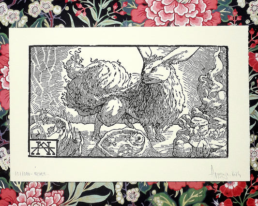 EEVEE - Handmade woodblock print - 14x22cm