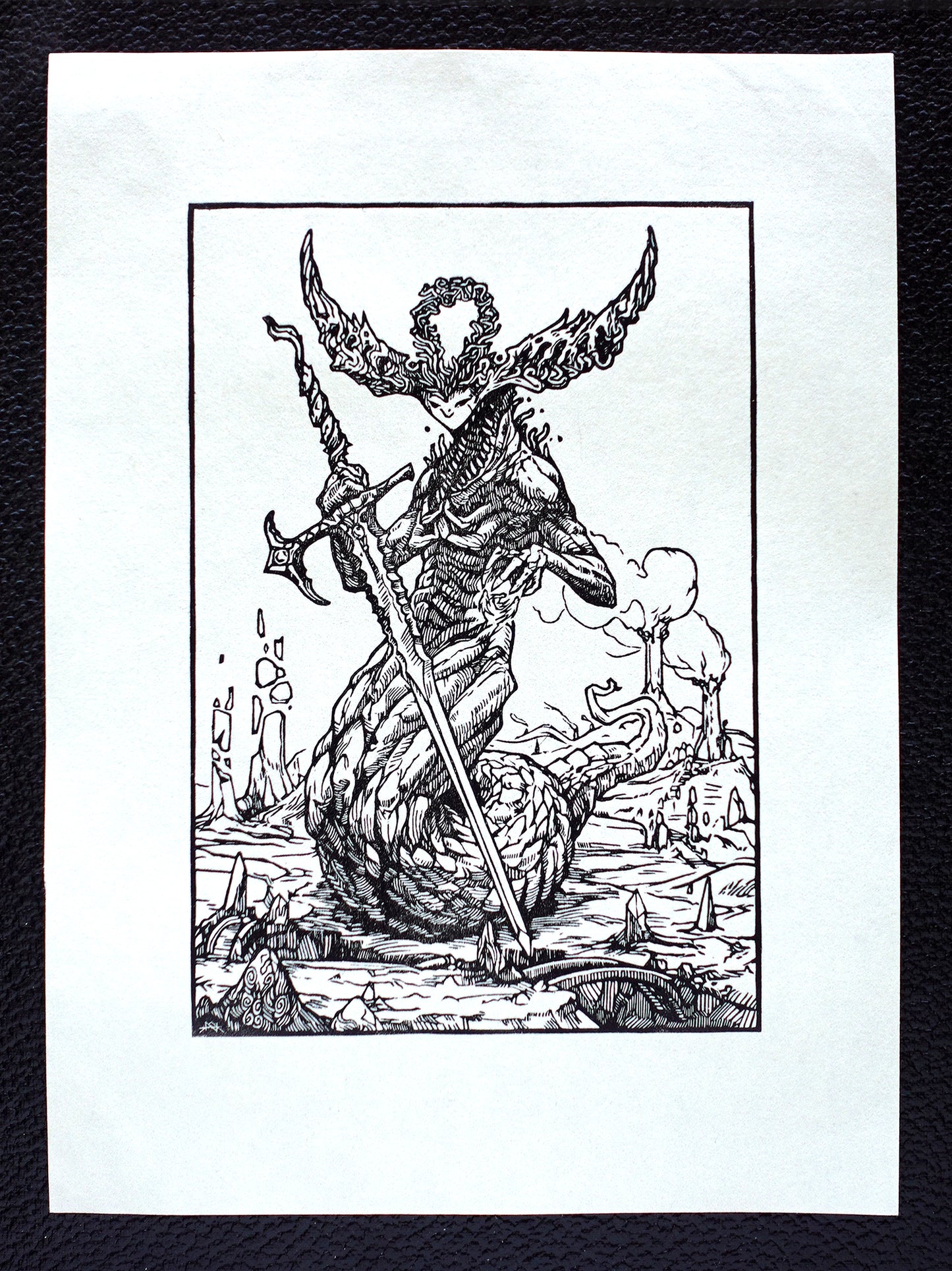 BOTIS - Handmade woodblock print - 16x11