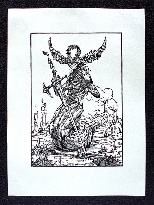 BOTIS - Handmade woodblock print - 16x11