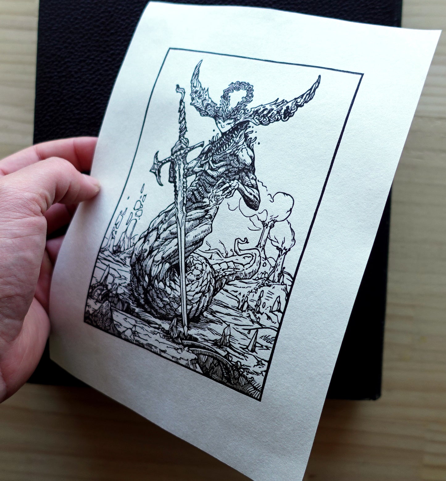 BOTIS - Handmade woodblock print - 16x11