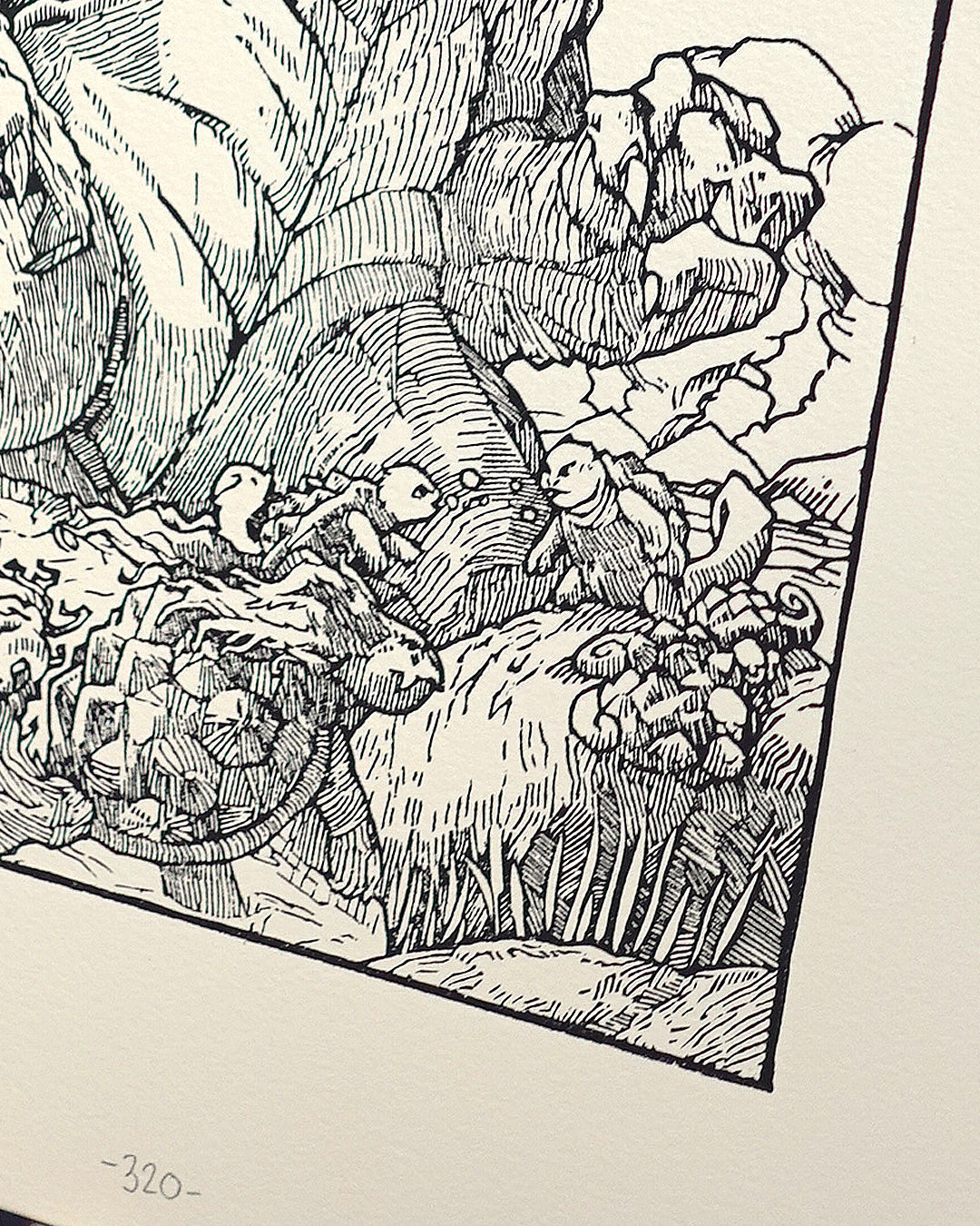 BLASTOISE - Handmade woodblock print - 28x22cm